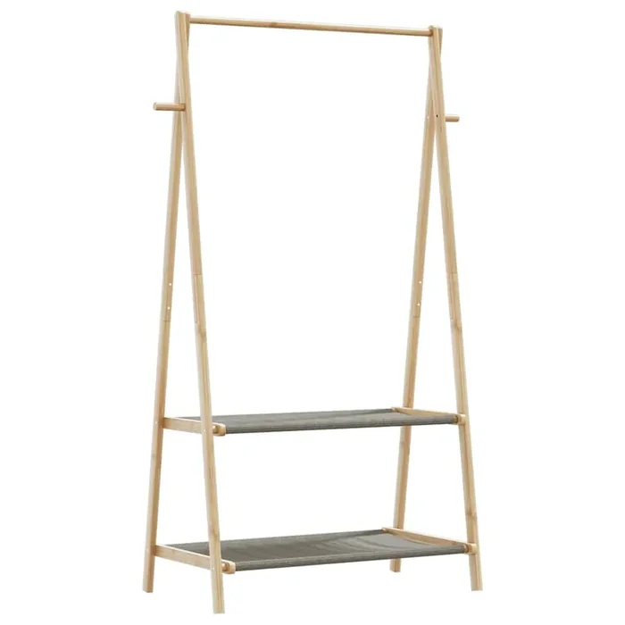 vidaXL Clothes Rack with Shelves 96×45.5×150.5 cm Bamboo