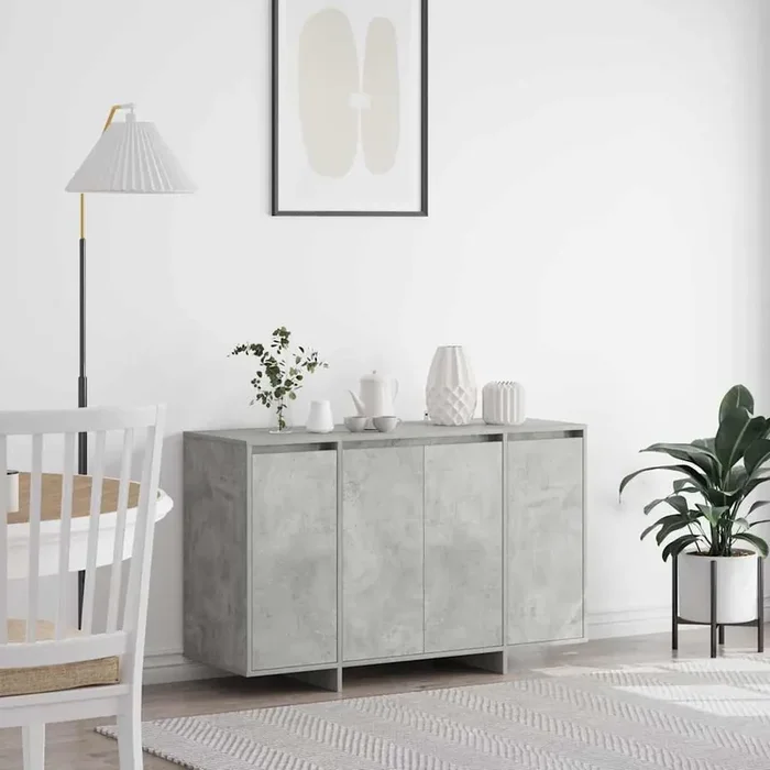 vidaXL Concrete Grey Sideboard Concrete grey Engineered wood