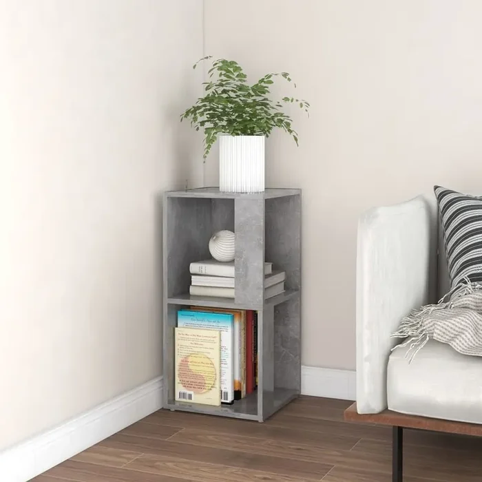 vidaXL Corner Cabinet Concrete Grey 33x33x67 cm Engineered Wood