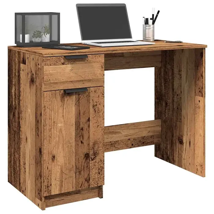 vidaXL Desk Old Wood 100x50x75 cm Engineered Wood