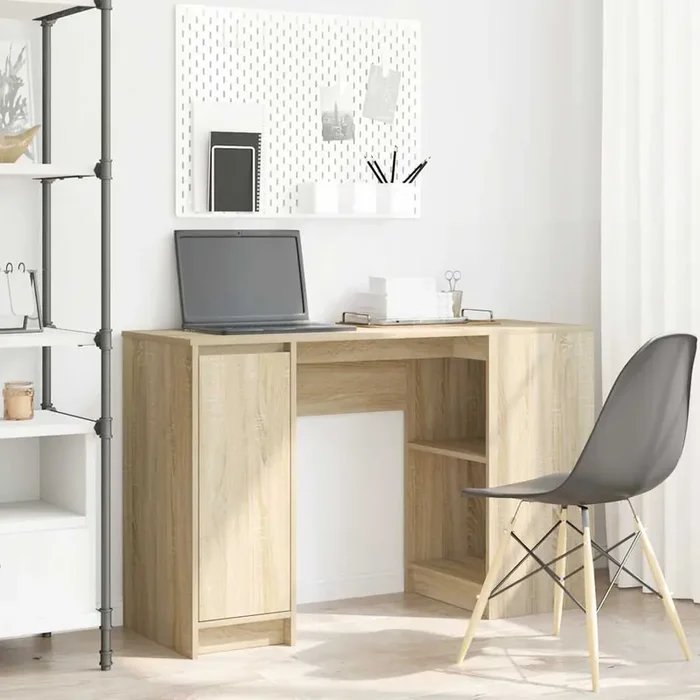 vidaXL Desk Sonoma Oak 120x42x76 cm Engineered Wood