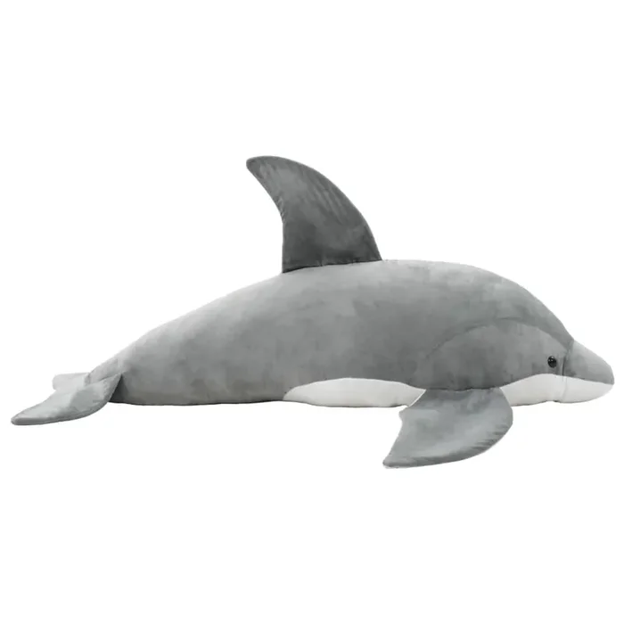 vidaXL Dolphin Cuddly Toy Plush Grey