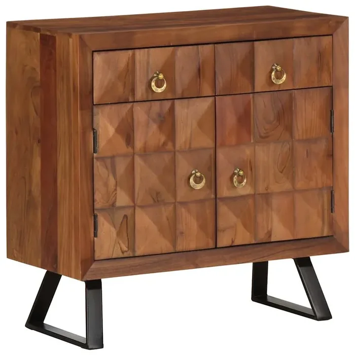 vidaXL Drawer Cabinet Honey Brown 70x35x70 cm Solid Wood Acacia