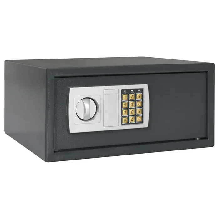 vidaXL Electronic Digital Safe Dark Grey 42x37x20 cm Steel