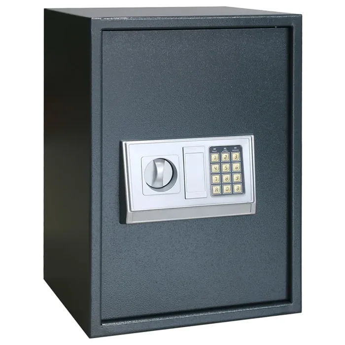 vidaXL Electronic Digital Safe with Shelf Dark Grey 35x31x50 cm Steel