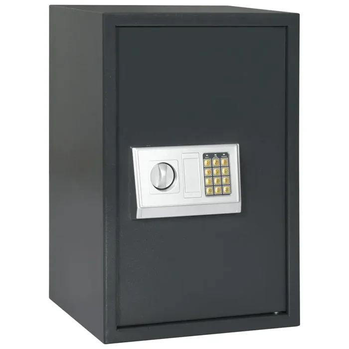 vidaXL Electronic Digital Safe with Shelf Dark Grey 40x35x60 cm Steel