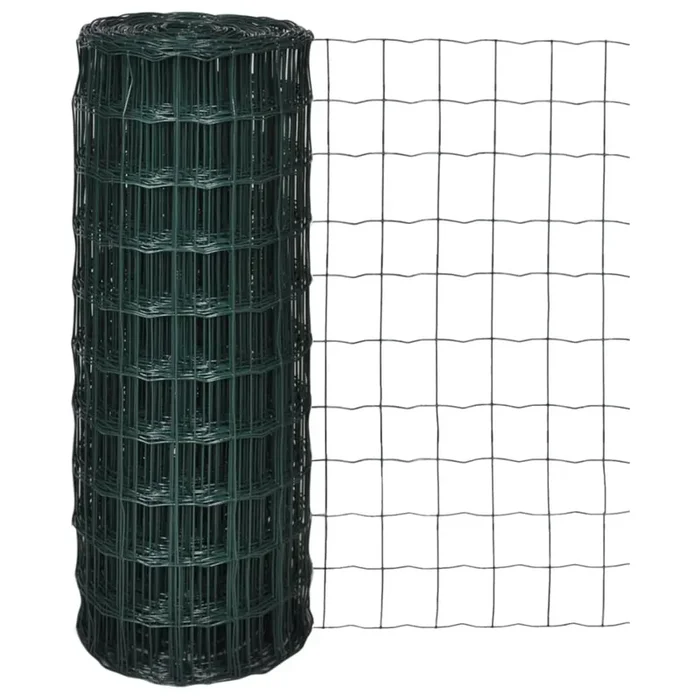 vidaXL Euro Fence Steel 25×1.0 m Green