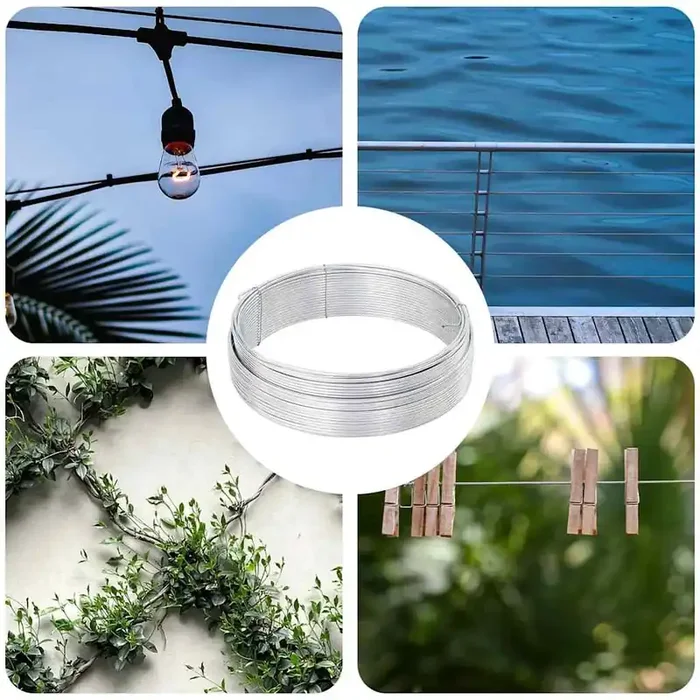 vidaXL Fence Binding Wire Silver 80 m Hot-dip galvanised steel