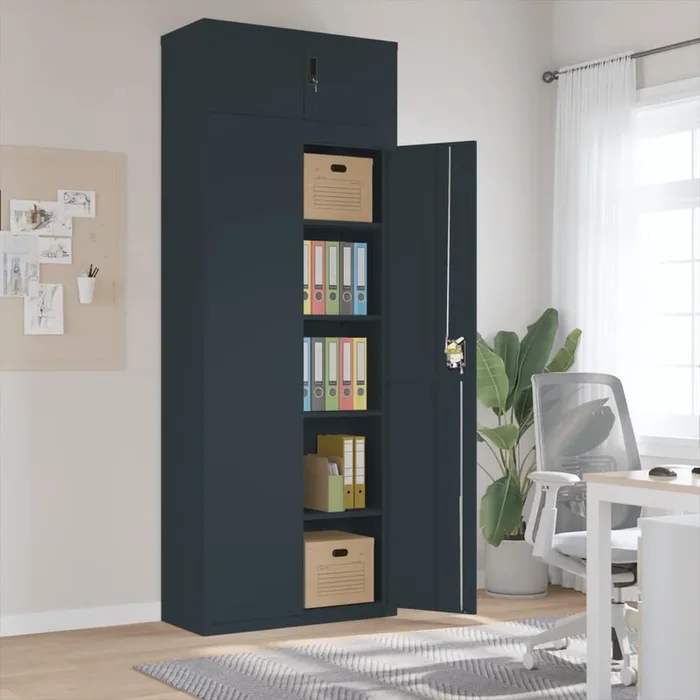 vidaXL File Cabinet Anthracite 90x40x240 cm Steel