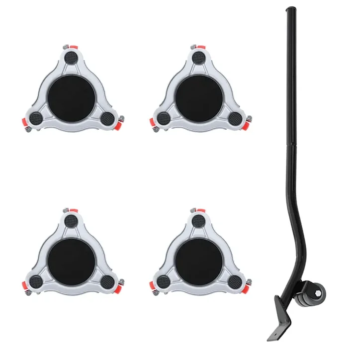 vidaXL Furniture Rollers 4 pcs with Lifter 14.5×13.5×4 cm Steel 400 kg