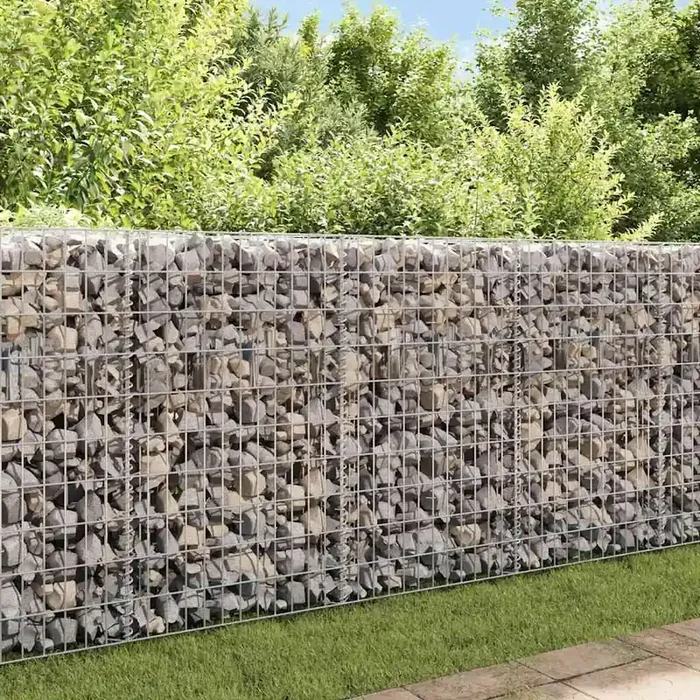 vidaXL Gabion Wall Galvanised Steel 450x30x100 cm