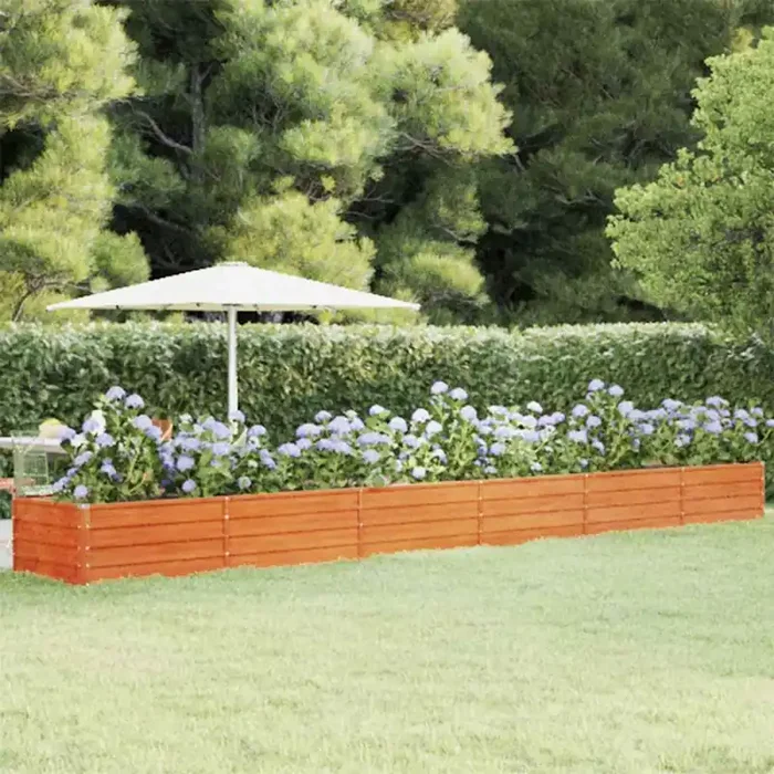 vidaXL Garden Raised Bed Rusty 600x80x45 cm Corten Steel