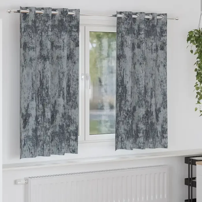 vidaXL Grommet Curtains Silver Grey Polyester 140 x 175 cm