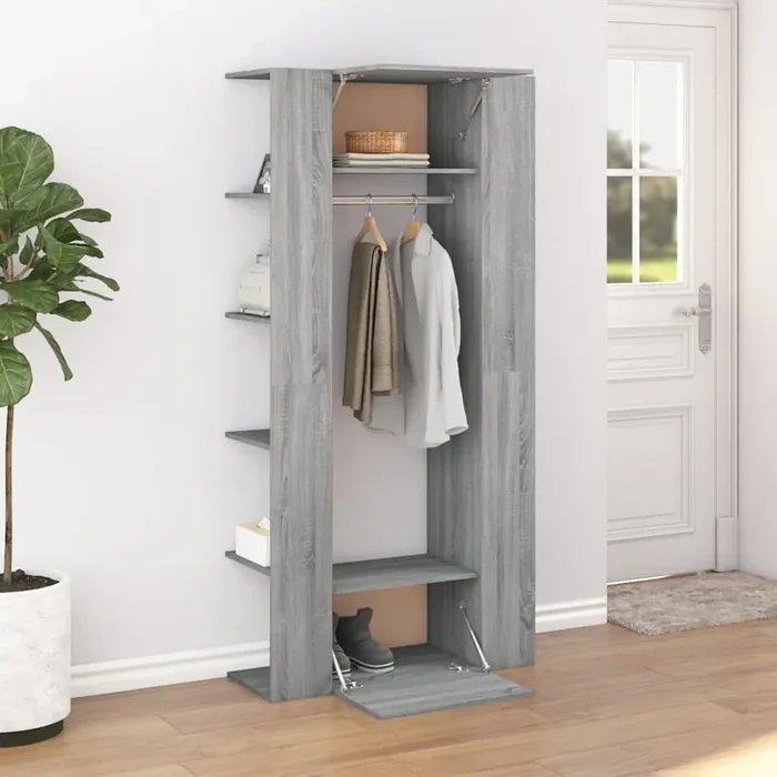 vidaXL Hallway Cabinets 2 pcs Grey Sonoma Engineered Wood