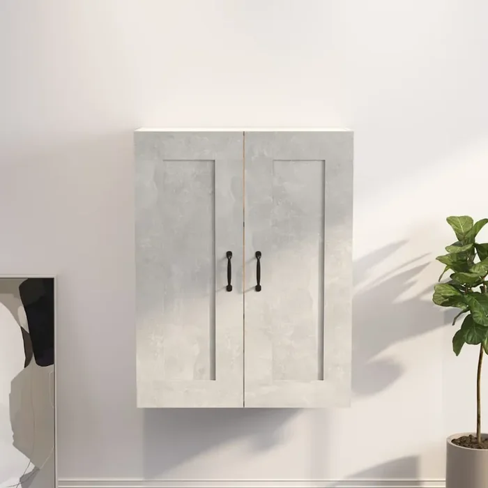 vidaXL Hanging Wall Cabinet Concrete Grey 69.5×32.5×90 cm