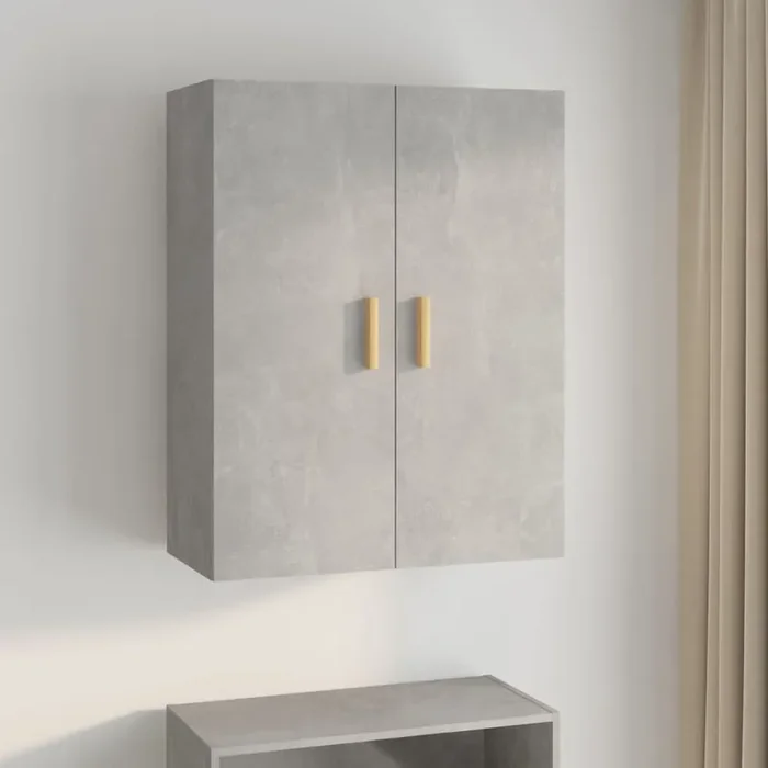 vidaXL Hanging Wall Cabinet Concrete Grey 69.5x34x90 cm