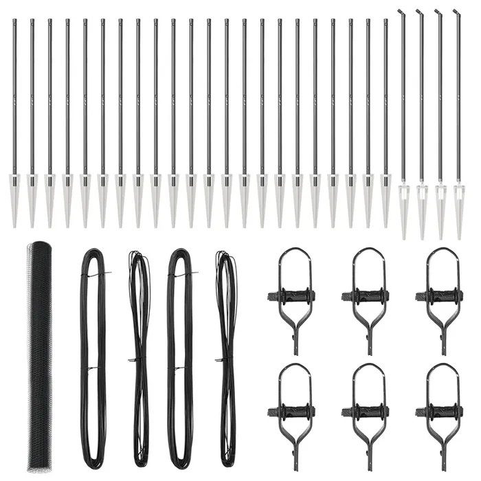 vidaXL Hexagon Fence Grey 1.6×50 m Steel