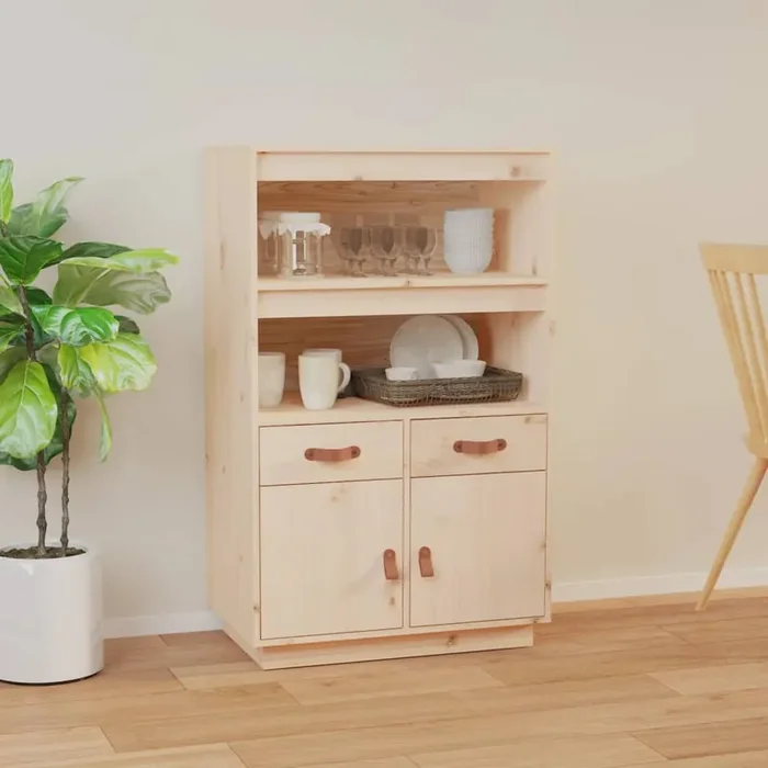 vidaXL Highboard 67x40x108.5 cm Solid Wood Pine