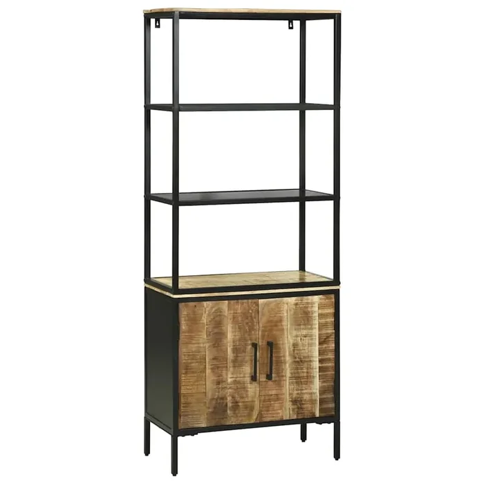 vidaXL Highboard 70x35x180 cm Solid Rough Wood Mango