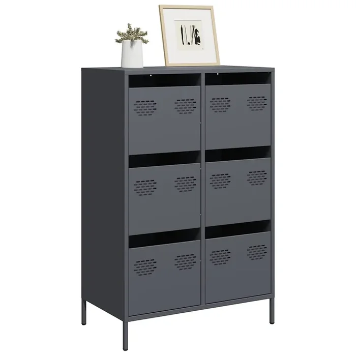 vidaXL Highboard Anthracite 68x39x101.5 cm Steel