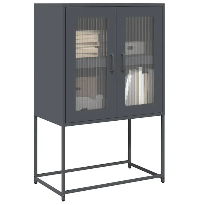 vidaXL Highboard Anthracite 68x39x107 cm Steel