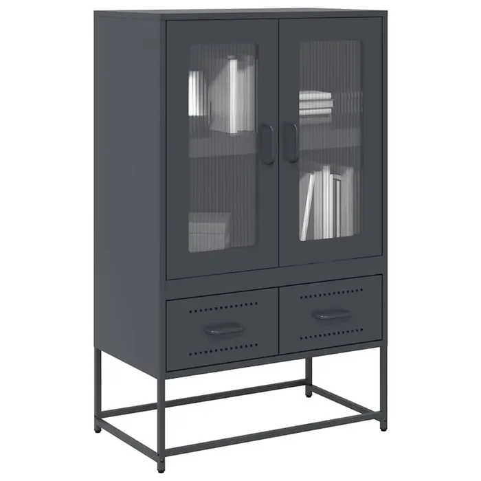 vidaXL Highboard Anthracite 68x39x111.5 cm Steel