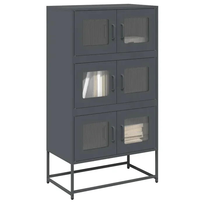vidaXL Highboard Anthracite 68x39x123 cm Steel
