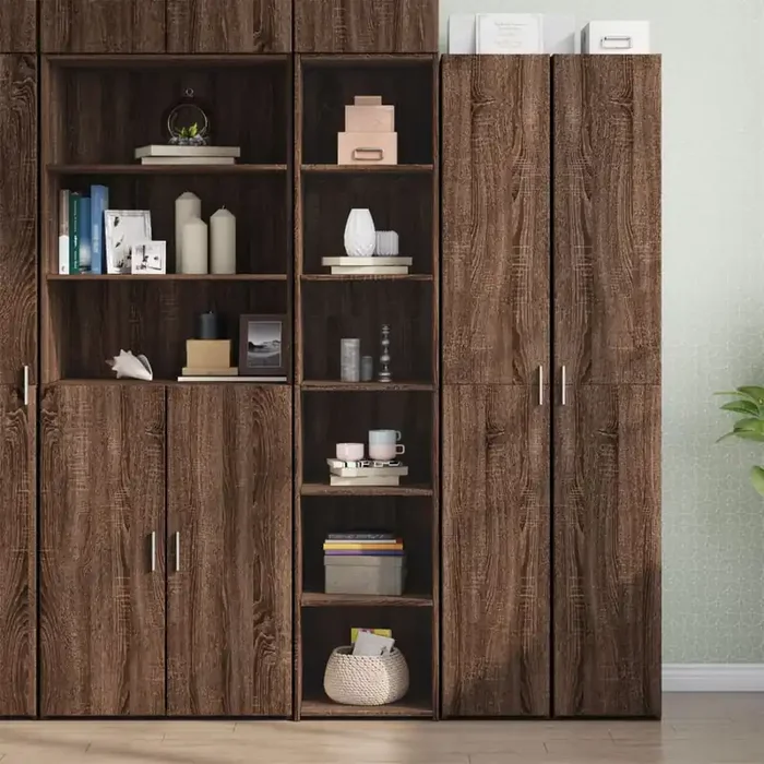 vidaXL Highboard Brown Oak 40x41x185 cm Engineered Wood