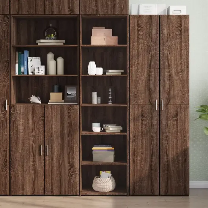 vidaXL Highboard Brown Oak 50x41x185 cm Engineered Wood