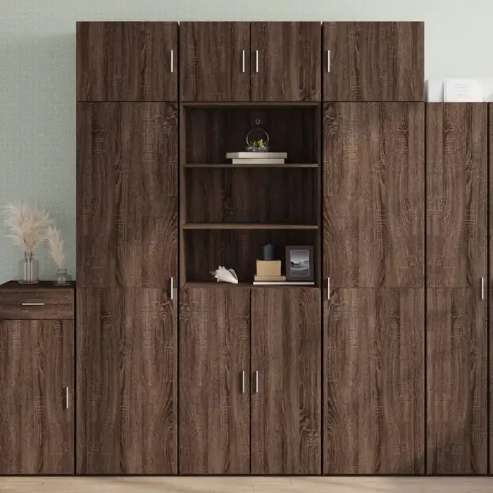 vidaXL Highboard Brown Oak 70×42.5×185 cm Engineered Wood