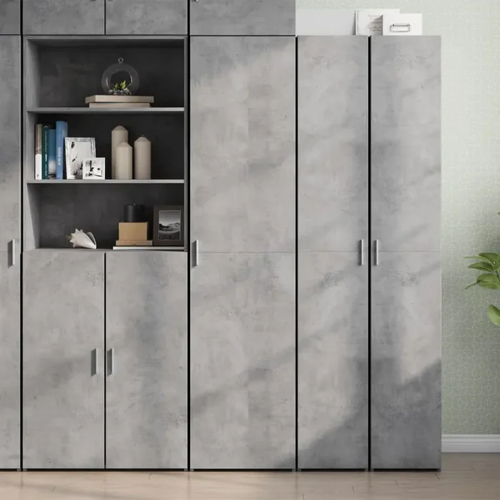 vidaXL Highboard Concrete Grey 45×42.5×185 cm Engineered Wood