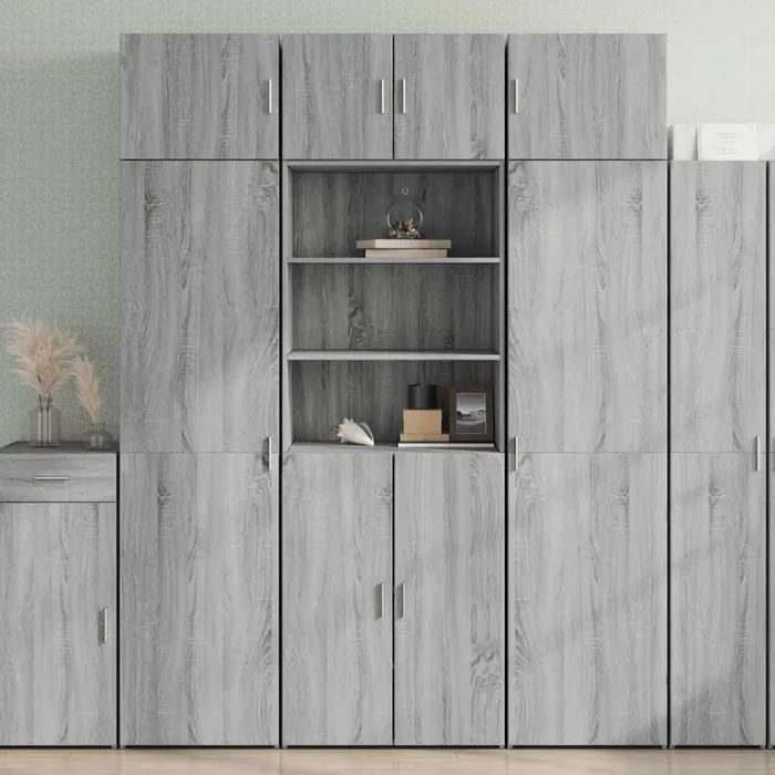 vidaXL Highboard Grey Sonoma 70×42.5×185 cm Engineered Wood