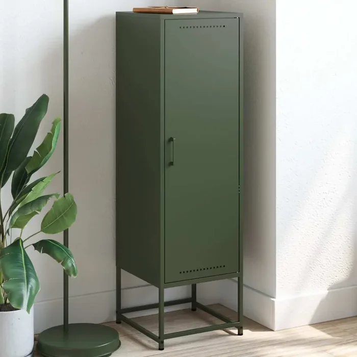 vidaXL Highboard Olive Green 36x39x123 cm Steel