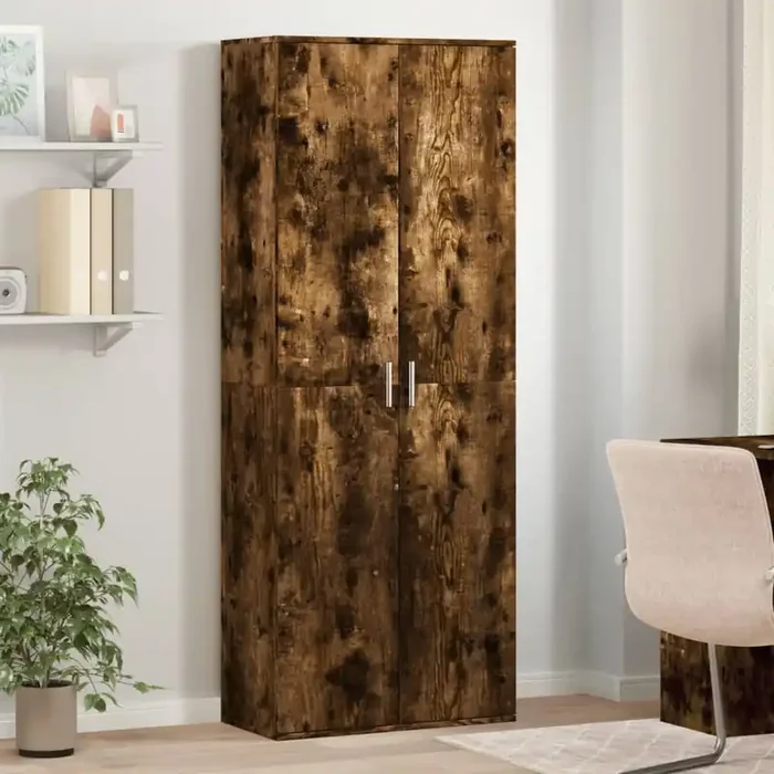 vidaXL Highboard Smoked Oak 70x35x180 cm Engineered Wood