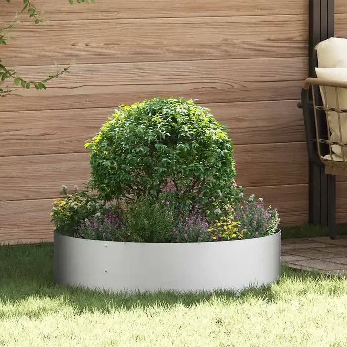 vidaXL Large Metal Planters Galvanised Metal Large Decorative Inlays