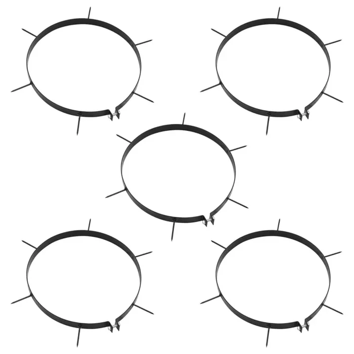 vidaXL Lawn Aerator Clamps 5 pcs with Spikes Ø 30 cm Iron