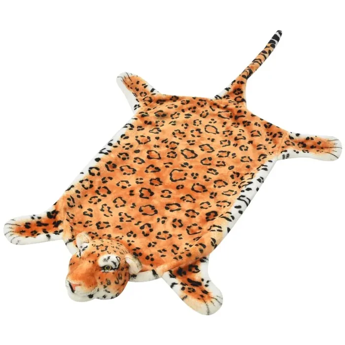 vidaXL Leopard Carpet Plush 139 cm Brown