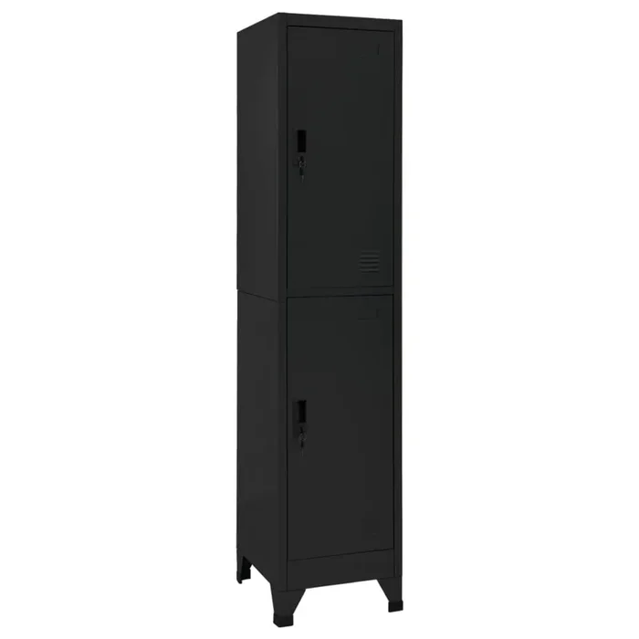 vidaXL Locker Cabinet Black 38x45x180 cm Steel