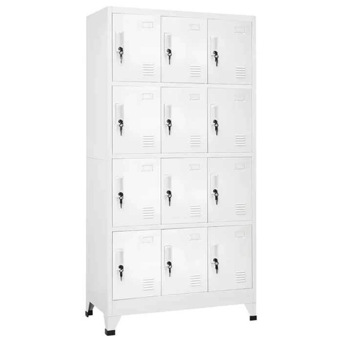 vidaXL Locker Cabinet with 12 Compartments 90x45x180 cm
