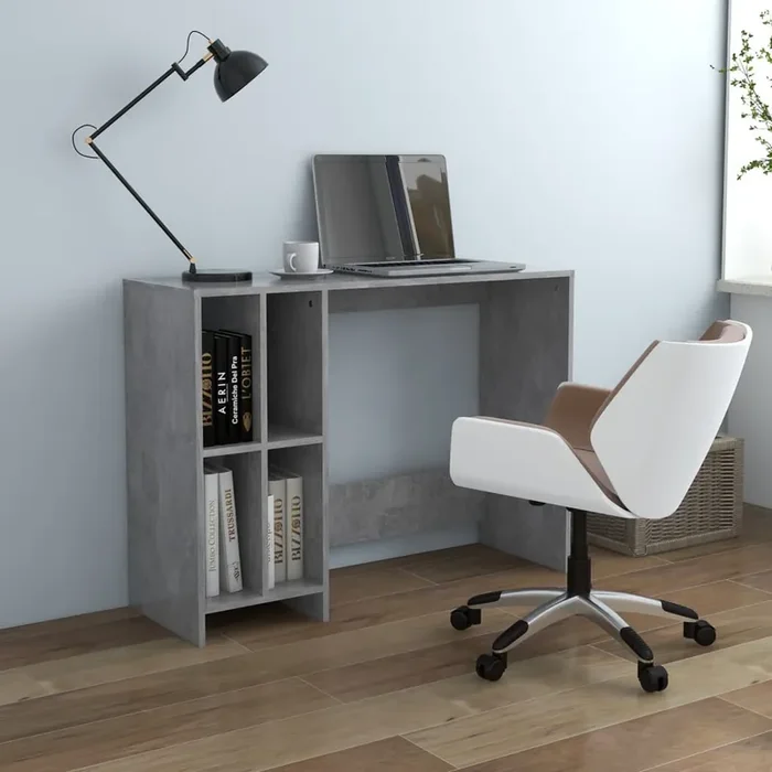 vidaXL Notebook Desk Concrete Grey 102.5x35x75 cm Engineered Wood