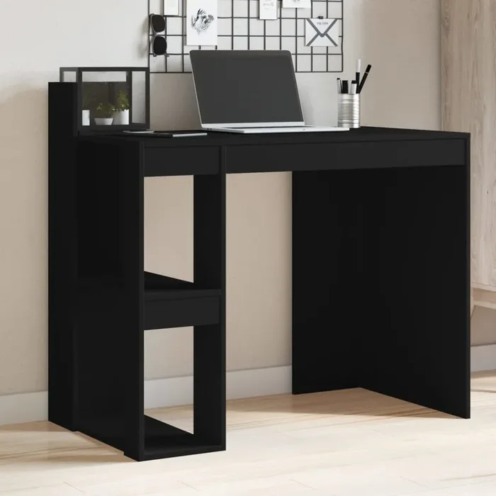 vidaXL Office Desk Black 103.5×56.5×94 cm Engineered Wood