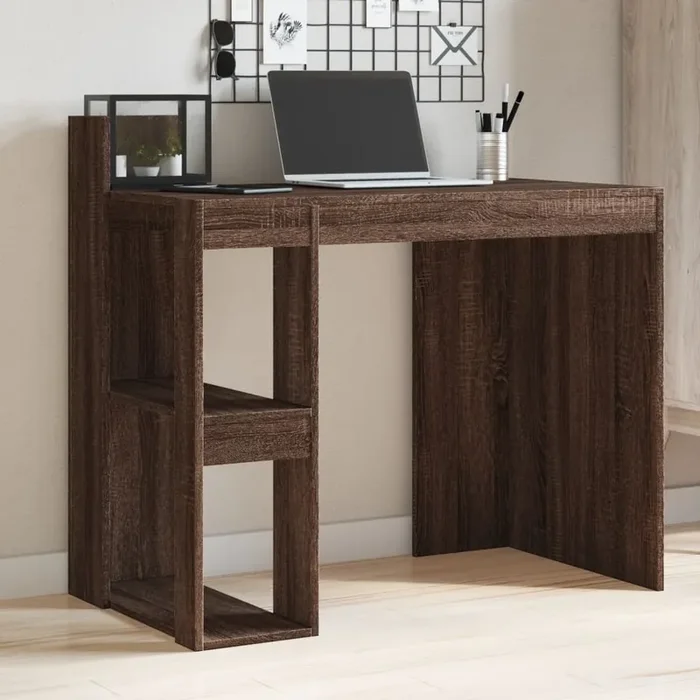 vidaXL Office Desk Brown Oak 103.5×56.5×94 cm Engineered Wood