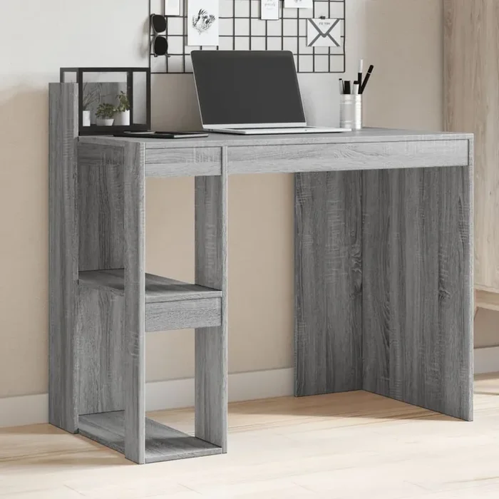 vidaXL Office Desk Grey Sonoma 103.5×56.5×94 cm Engineered Wood