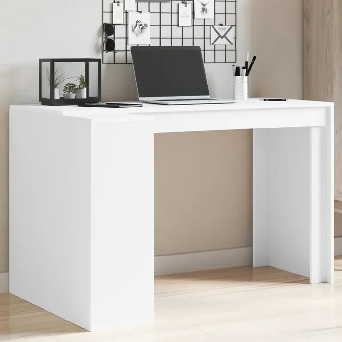 vidaXL Office Desk White 123.5×73.5×75 cm Engineered Wood