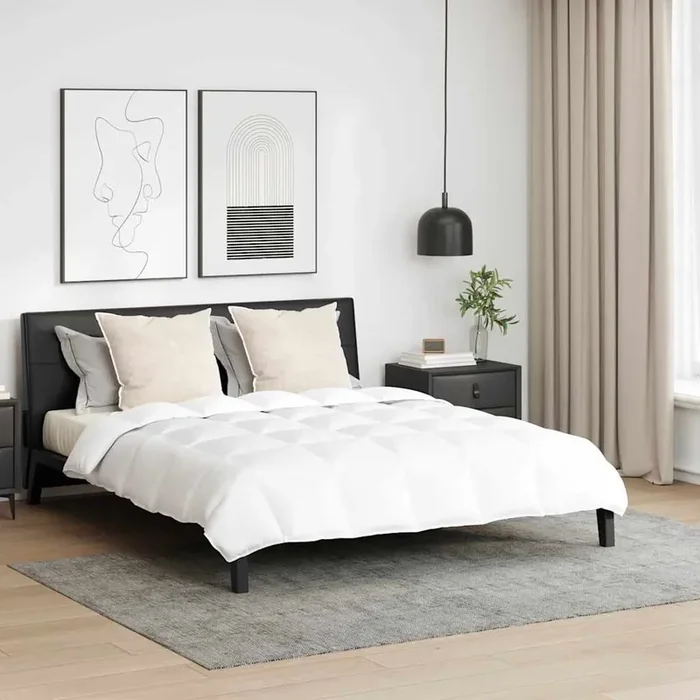 vidaXL Other with Pillow 3 pcs White 200 x 220 cm Down