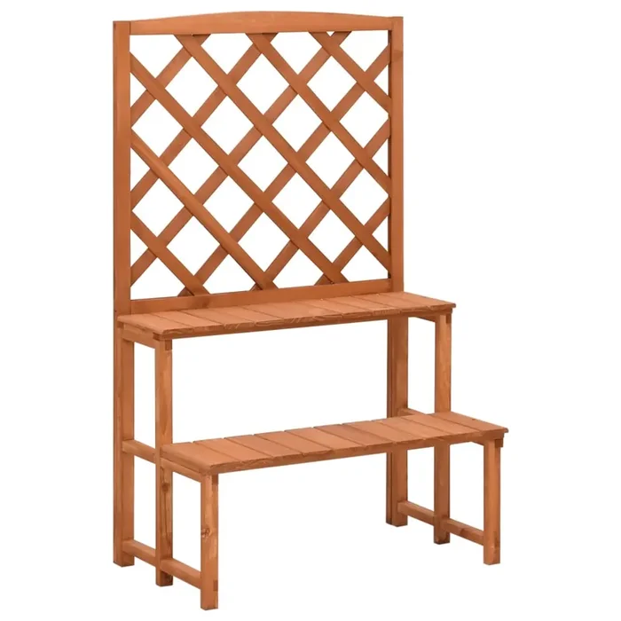vidaXL Plant Stand with Trellis 70x42x115 cm Solid Fir Wood
