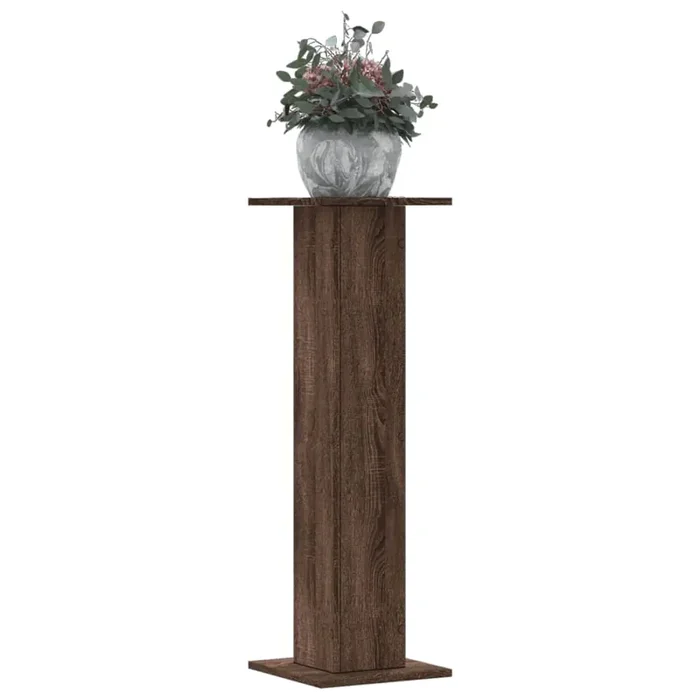 vidaXL Plant Stands 2 pcs Brown Oak 30x30x95 cm Engineered Wood
