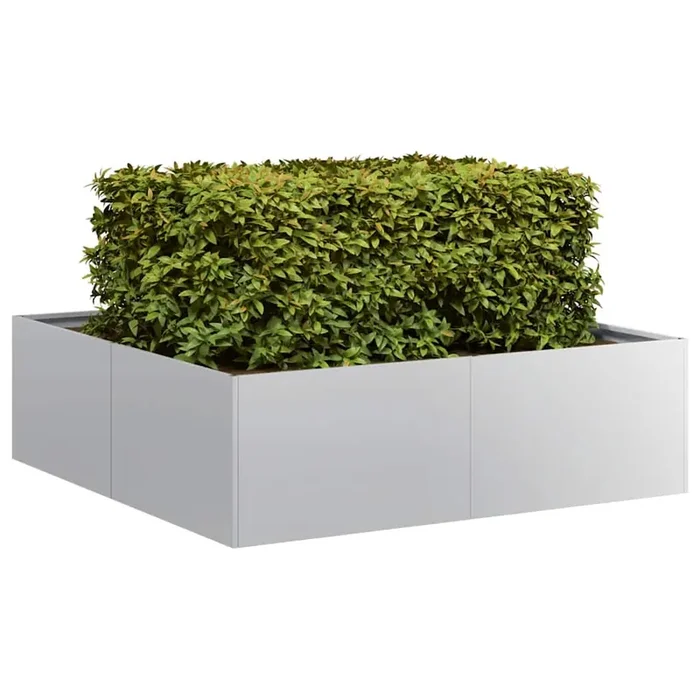 vidaXL Planter 100x100x30 cm Galvanised Steel