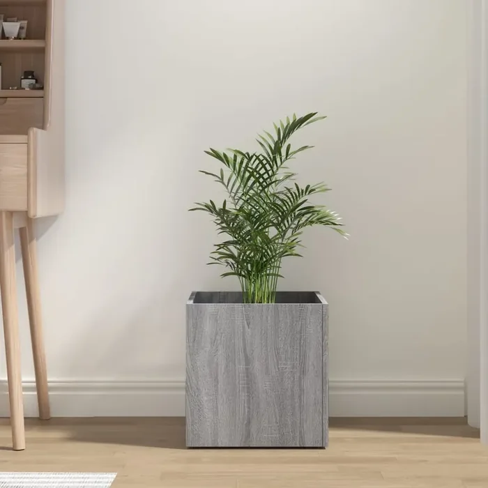 vidaXL Planter Box Grey Sonoma 40x40x40 cm Engineered Wood