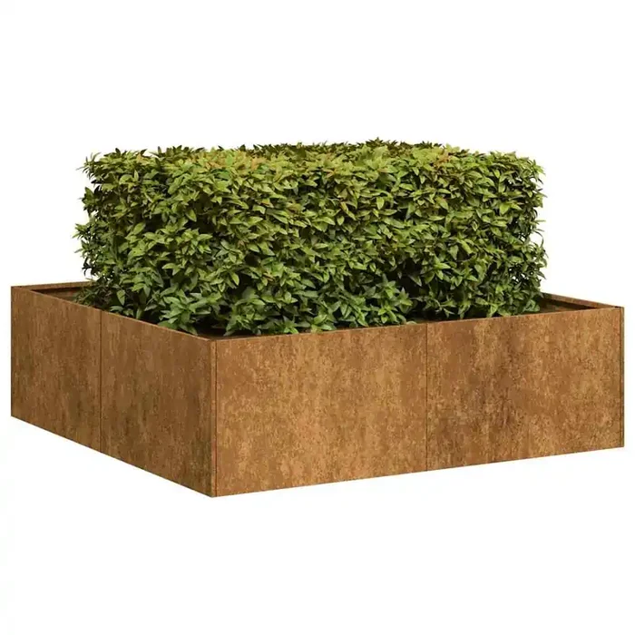 vidaXL Planter Rusty 100x100x30 cm Weathering Steel